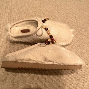 NWT Polo Ralph Lauren fur indoor/outdoor Slippers